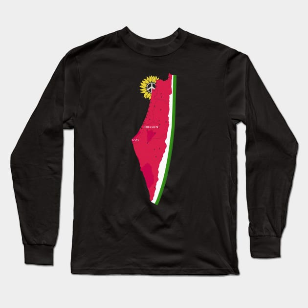 palestine Long Sleeve T-Shirt by Bosun The Sun